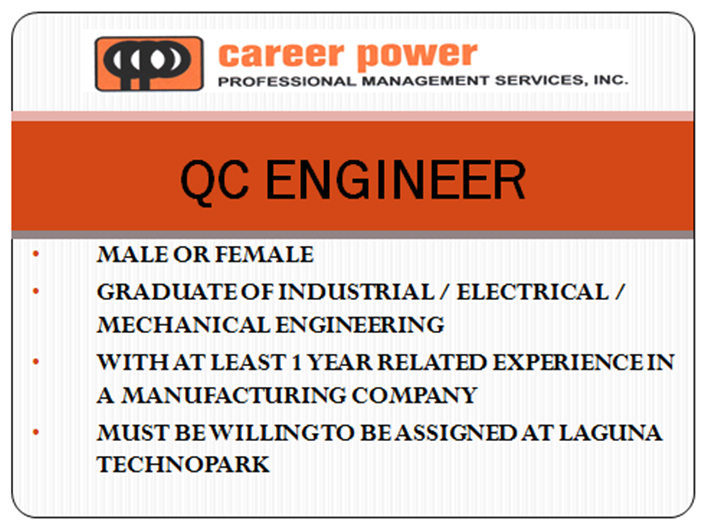 JOB OFFER & SERVICE Career Power Professional Management Services, Inc.