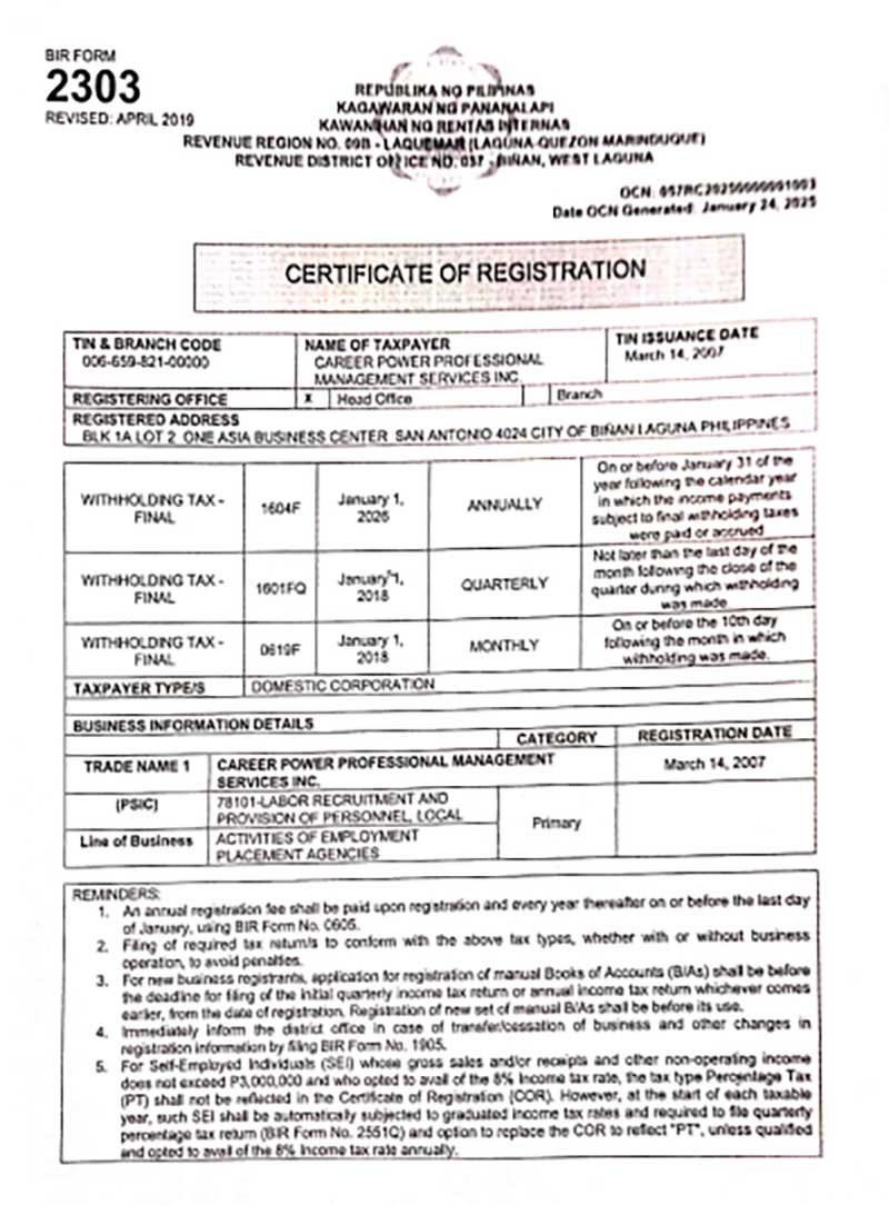 ABOUT US Career Power Professional Management Services, Inc.